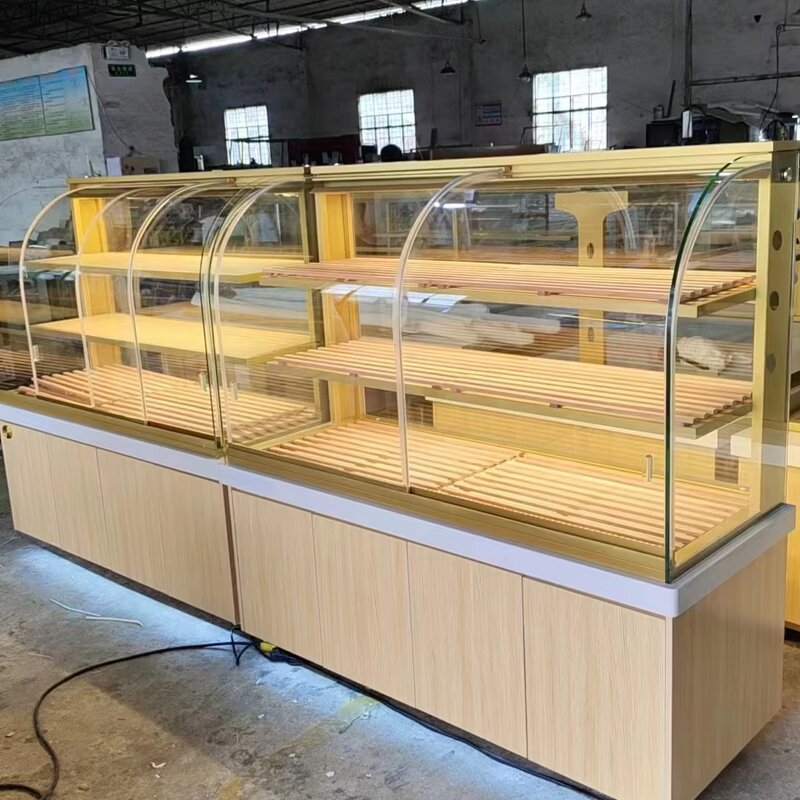 Bakery Display Cabinet Manufacturer - Customized Wood Shelf