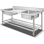 Custom Kitchen Equipment Manufacturer - Double Sink with Table
