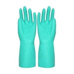 Nitrile Work Gloves Manufacturer - Green Extended Cuff Chemical Resistant