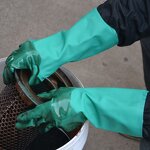 Nitrile Safety Gloves Manufacturer - Waterproof Heavy Duty Reusable Cleaning