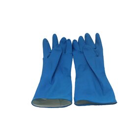 Kitchen Cleaning Gloves Manufacturer - Blue Reusable Rubber Custom Made