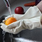 Kitchen Work Gloves Manufacturer - New Design Dipped Flock Lined Production