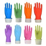 Latex Household Glove Manufacturer - Flocked Cotton Lined Resistant Gloves