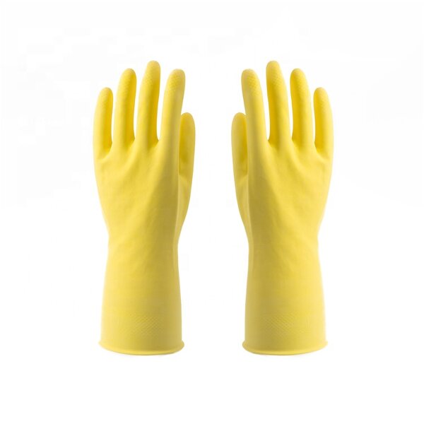 Latex Gloves Manufacturer - Kitchen Household Washing Dip Flock Lined