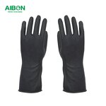 Industrial Rubber Gloves Manufacturer - Black Yellow Work Latex Household