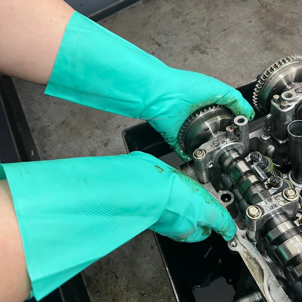 Nitrile Safety Gloves Manufacturer - Diamond Texture Reusable Work Gloves