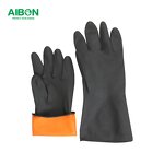 Industrial Rubber Gloves Manufacturer - Black Yellow Work Latex Household