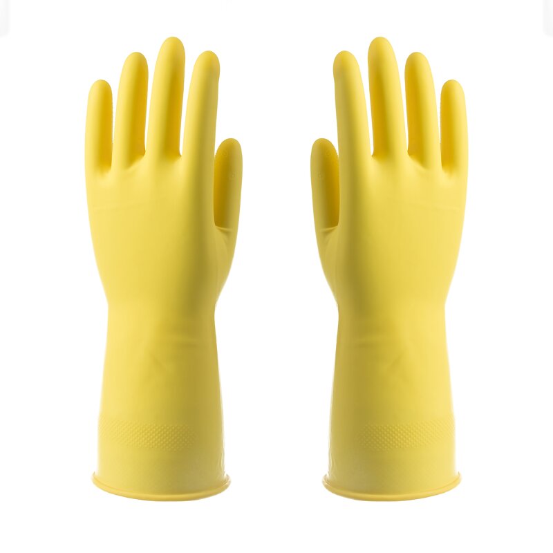 Rubber Glove Manufacturer - Yellow Cotton with Rubber Kitchen Protection