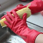 Kitchen Work Gloves Manufacturer - Long Sleeve Rubber Dishwashing Waterproof