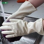 Household Rubber Gloves Manufacturer - Flock Lined Unlined Dish Cleaning Gloves