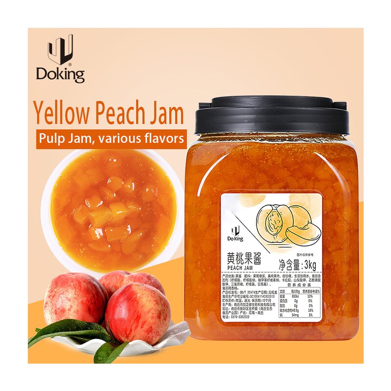Yellow Peach Jam Supplier - 0 Fat Spread for Bread and Drinks