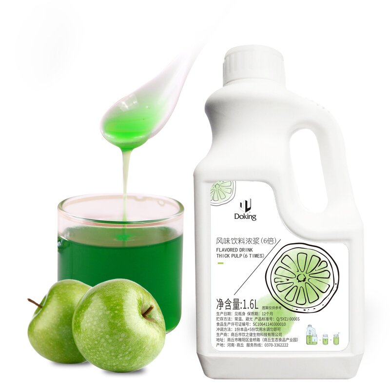 Green Apple Concentrate Manufacturer - 6 Times Syrup for Drinks