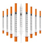 EO消毒胰岛素注射器纹身针1ml 30G 13mm胰岛素注射器与橙色帽纹身针