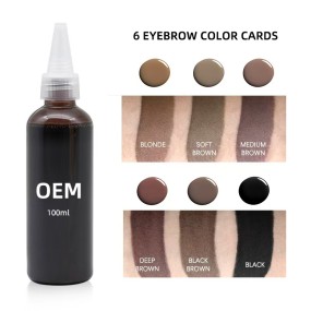 100ml Tattoo Ink Dye Henna Free Lash Brow Tint Eyebrow Stain Dye Kit Hybrid Liquid Brow Stain Kit for Eyebrow Dye Kit