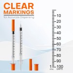 Individual Pack U-100 Insulin Syringe 0.5ml 1ml Machinery Accessories Insulin Syringe and Industrial Usage