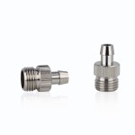 YOLLEX Nickel-plated Brass Tip Fitting Connector Barb to Male Female Dispensing Needle 6*4mm Tube Adapter