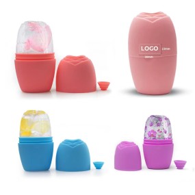 Mini Size Face Beauty Massage Silicone Face Ice Cube Beauty Products Facial Ice Massage Roller Capsule Face Ice Mold