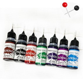 Temporary Tattoo Ink Bottles Color Temporary Tattoo Ink for Body Art Paint DIY Fake Tattoos for Kids