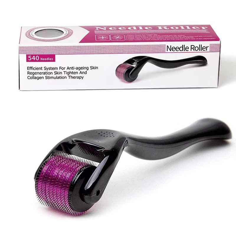 0.5mm Microneedling Derma Roller for Skin Care Hair Regrowth Beard Growth US Plug for Face and Body Beauty Use