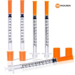 EO消毒胰岛素注射器纹身针1ml 30G 13mm胰岛素注射器与橙色帽纹身针