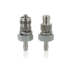 YOLLEX镀镍黄铜尖端配件连接器倒钩到公母点胶针6*4mm管适配器