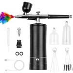 Tattoos Airbrush Kit Portable Hair Nail Paint Makeup Spray Gun Injector Facial Mist Sprayer Airbrush Kit with Compressor
