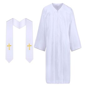 Priest's Robe Manufacturer - Clergyman Attire Cross Shawl Set