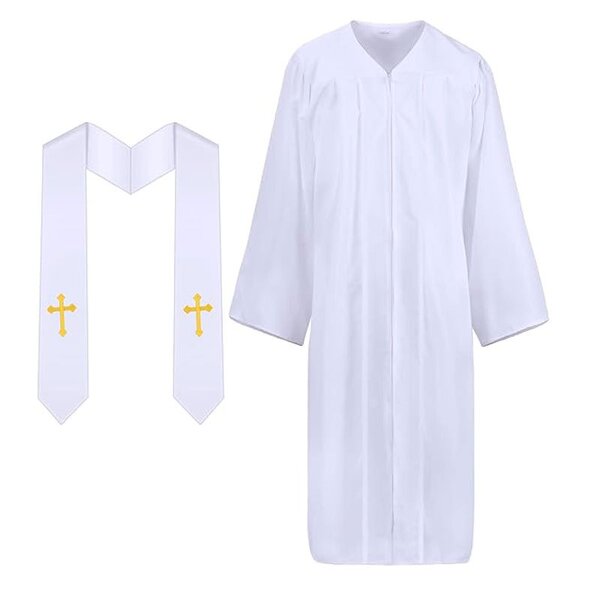 Priest's Robe Manufacturer - Clergyman Attire Cross Shawl Set