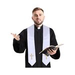 Priest's Robe Manufacturer - Clergyman Attire Cross Shawl Set