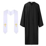 Priest's Robe Manufacturer - Clergyman Attire Cross Shawl Set