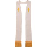 Holy Belt Supplier - White Yellow Single Sided Shawl Black Robe