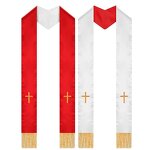 Holy Belt Supplier - White Yellow Single Sided Shawl Black Robe