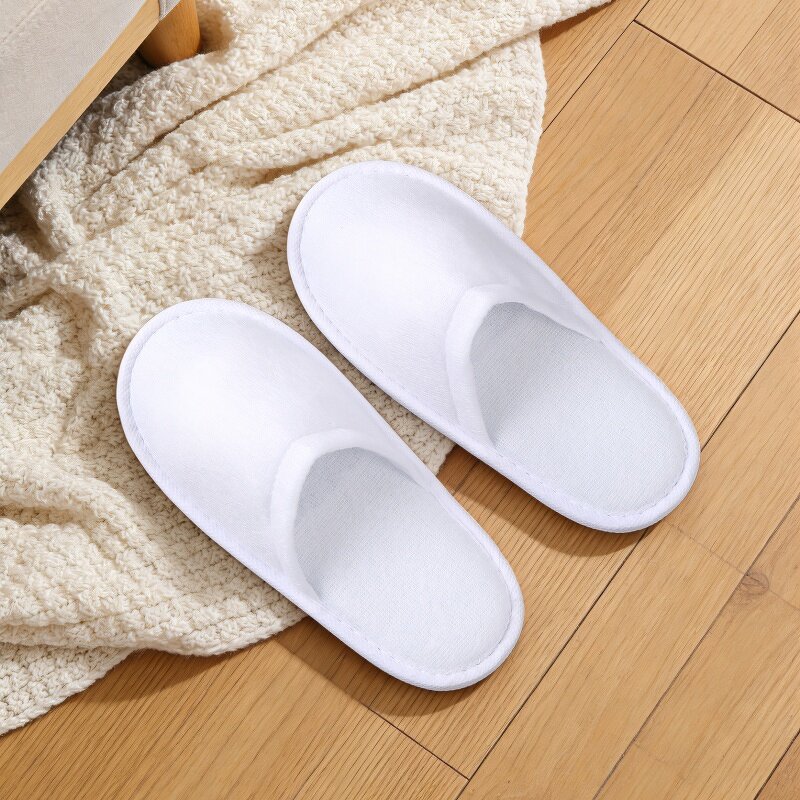 Hotel Slippers Supplier - Custom Logo Bulk Comfort Anti-Slip Velvet