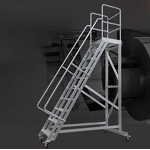 Aluminum Alloy Mobile Platform Step Ladder Supplier - 300KG Capacity for Stocking