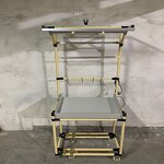 Lean Pipe Mobile Workstation Cart Supplier - Rolling Trolley for Electronics Workshop