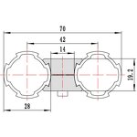 Lean Pipe Connector Supplier - 6005 T6 Aluminum Alloy Round Tube Parallel Joint