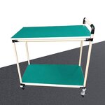 ESD Antistatic Turnover Cart Manufacturer - 2-Layer Workbench for Factory Sorting