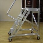 Aluminum Alloy Mobile Platform Step Ladder Supplier - 300KG Capacity for Stocking