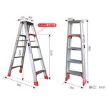 Foldable Aluminum Step Ladder Supplier - 4/6 Step Anti-Slip Wide Pedal Luxury