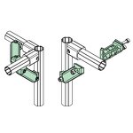 Aluminum Profile Corner Joint Supplier - Double Sided 45 Degree Lean Tube Connector