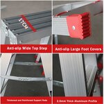 Foldable Aluminum Step Ladder Supplier - 4/6 Step Anti-Slip Wide Pedal Luxury