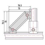 Aluminum Profile Corner Joint Supplier - Double Sided 45 Degree Lean Tube Connector