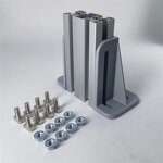 Industrial Aluminum Profile Footing Support Manufacturer - 100x100 Square Fixed
