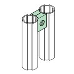 Lean Pipe Connector Supplier - 6005 T6 Aluminum Alloy Round Tube Parallel Joint