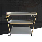 Lean Pipe Mobile Workstation Cart Supplier - Rolling Trolley for Electronics Workshop