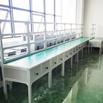 ESD Kaizen Tube Assembly Line Workbench Manufacturer - with Storage Shelf Factory Table