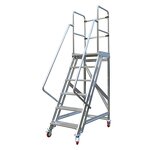 Aluminum Alloy Mobile Platform Step Ladder Supplier - 300KG Capacity for Stocking