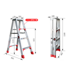 Foldable Aluminum Step Ladder Supplier - 4/6 Step Anti-Slip Wide Pedal Luxury