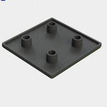 Aluminum Extrusion End Cover Supplier - Black Grey Color Options