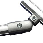 Aluminum Tube Joint Manufacturer - 28mm Lean Pipe 180 Degree Universal Double External